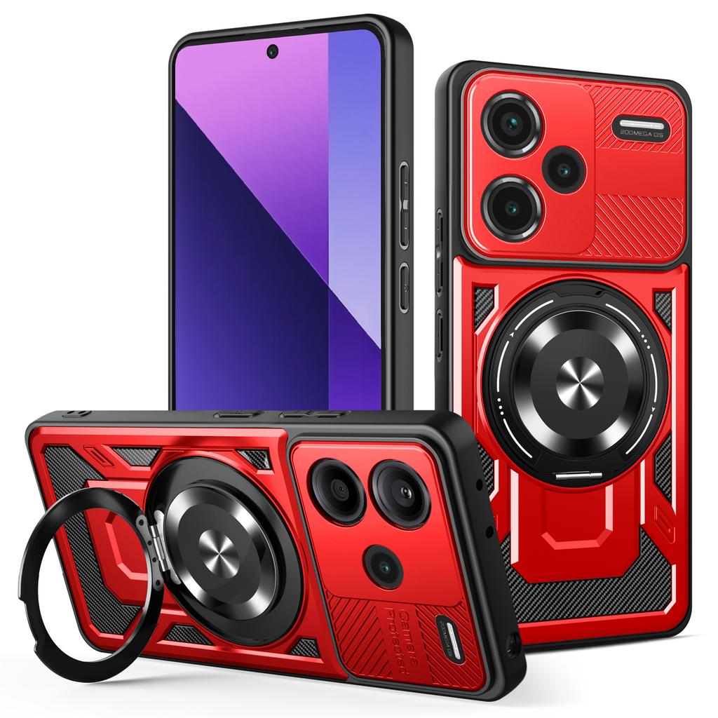 For Xiaomi Redmi Note 13 Pro+ 5G Magnetic Case Rotating Kickstand TPU+PC Phone Cover