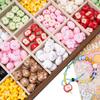 1pc Cute Rabbit Beads Brown Bear Beads  Apple Beads DIY Key Chain Backpack Chain Accessories
