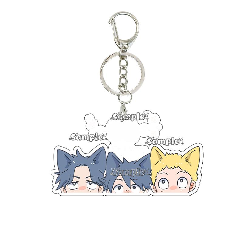 Cartoon Zoro Usopp Luffy Anime Characters Acrylic Keychain Ornaments Fashion Cool Figure Charm Backpack Accessories Keyring Toys