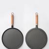 Comfortable Wooden Grip Cast Iron Pan Thickened Pancake Pan Wood Handle Pan
