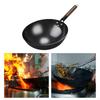 Non-Stick Wok Pan Traditional Cooking with Wooden Handle Kettle Pots Universal Gas Cookware
