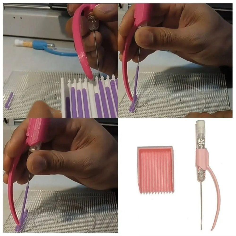 

Stainless Steel 2.6mm Diamond Painting Tweezers Handmade Handmade Beads Toy Gift білий