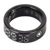 Smart Ring Black Step Counting IP68 Water Proof Smart Sleep Ring with Touch Display Screen Gesture Control for Sports