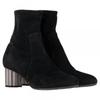Salvatore Ferragamo Ferragamo Catania Ankle Stretch Boots In Black Suede Black