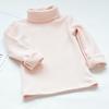 Mädchen Kinder Langarm Hoher Kragen T-Shirt Herbst Basic Oberteil