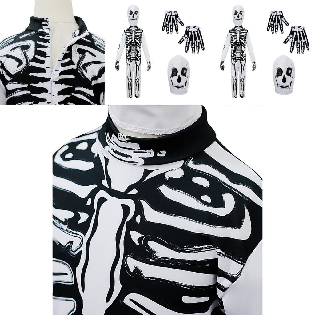 Creepy Halloween Skeleton Cosplay Outfit For Men And Women Dm0178