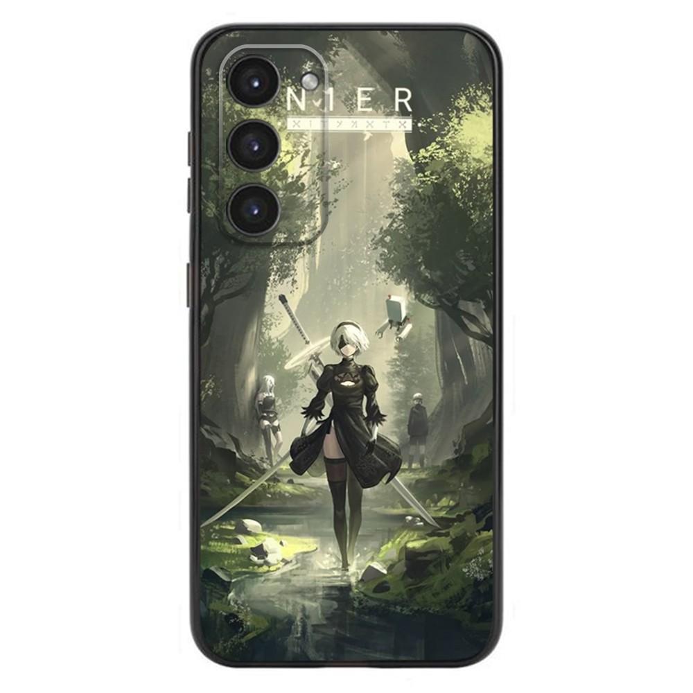 N-NieR A-Automata 2B Phone Case For Samsung Galaxy A20,A21s,A22,A31,A32,A52,A53,A72,73,A80,A91 Soft Liquid Silicone Black Cover