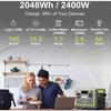 FOSSiBOT F2400 Tragbare Powerstation+200W Solarpanel+Anhänger, Solargenerator 2048Wh LFP-Akku 2400W, Camping/Reise/Zuhause/Notfall