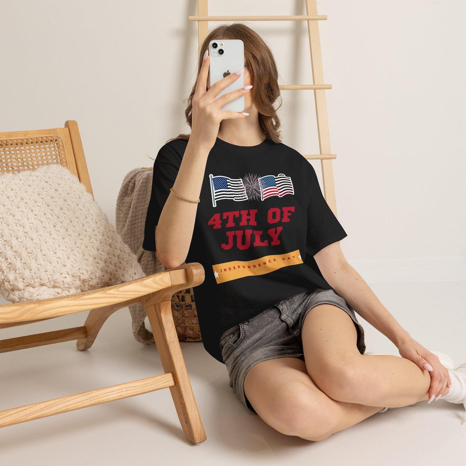 4th of July Shirt, Independence Day Tee, American Flag Shirt, Patriotic USA Outfit, Fourth of July Gift M