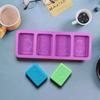 Flower Pattern Silicone Mold For Soap Making Supplies Rectangle Round Bath Bombs Mooncake Candle Chocolate Kitchen Baking Tool