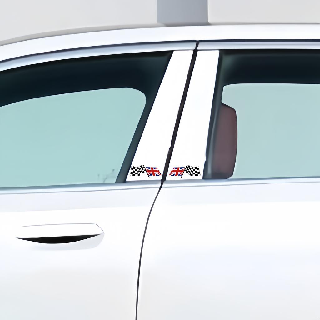2 pieces of British racing flag logo car stickers, designed with flags as the design concept, suitable for all car decoration accessories