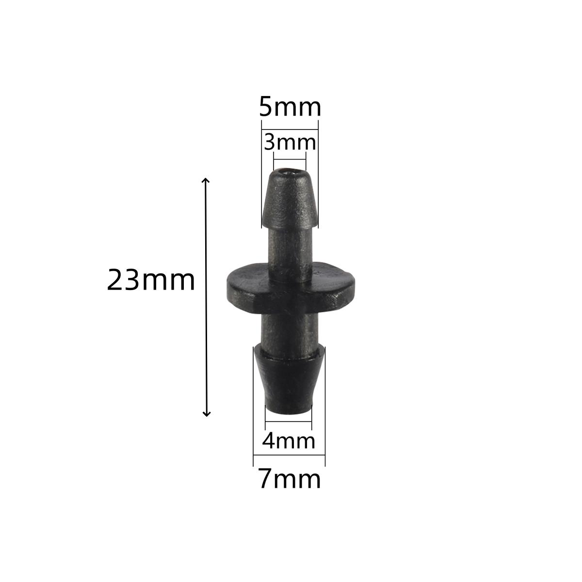 

4/7mm To 3/5mm Hose Barbed Straight Reducing Connector Garden Lawn Micro-Irrigation Black Joint 1/4 1/8 Pipe Fittings 200Pcs
