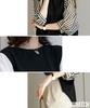 Chunachi Long Puff Puff XL Casual Loose Layering Docking Mixed-Material Top, 3/4 Sleeve, Sheer, Sleeve, Chiffon, Casual, Spring/Autumn, Sleeves, Cute,