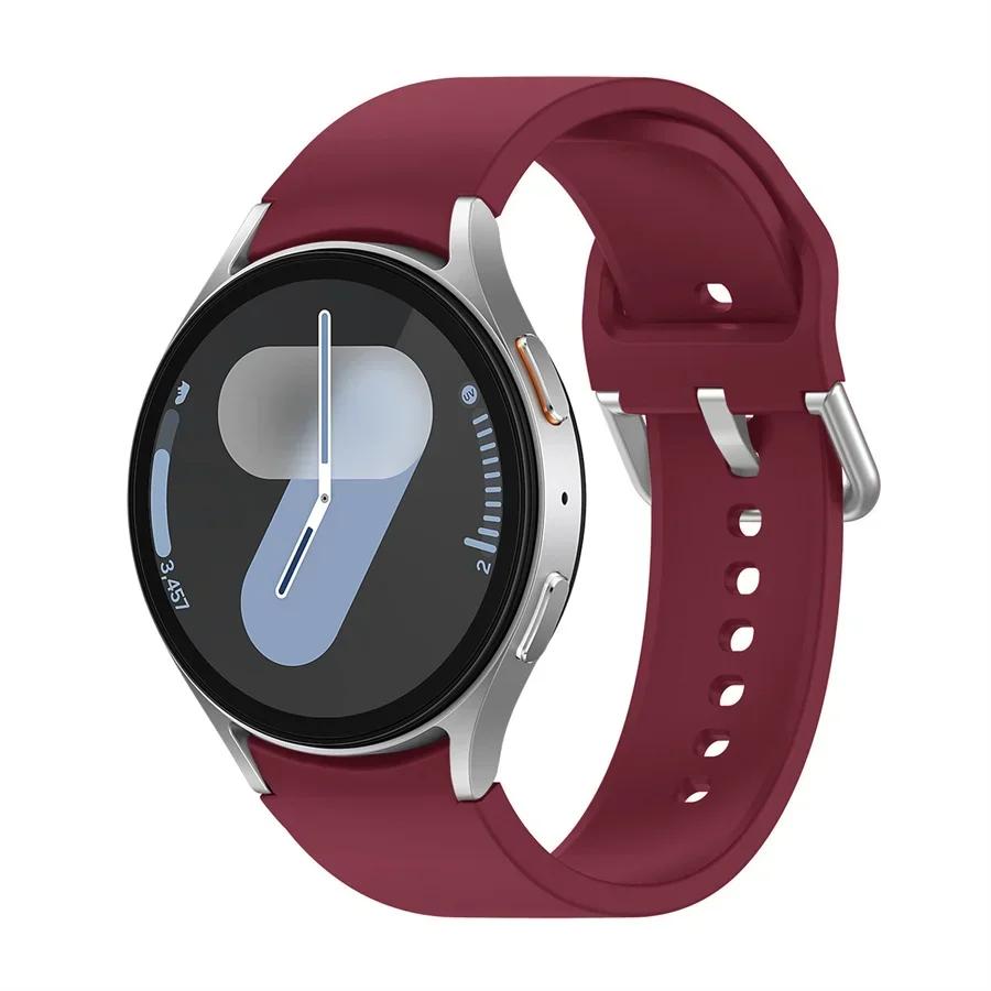 Silicone Strap For Samsung Galaxy Watch 7 6 5 4 44mm 40mm 5 45mm 20mm Bracelet Galaxy Watch6 4 Classic 47mm 43mm 46mm 42mm Band