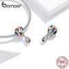 BAMOER 925 Silver Travelling Charms Fit for Silver Snake Bracelet Bangle Balloon Pendant Dainty Camera Beads Jewelry