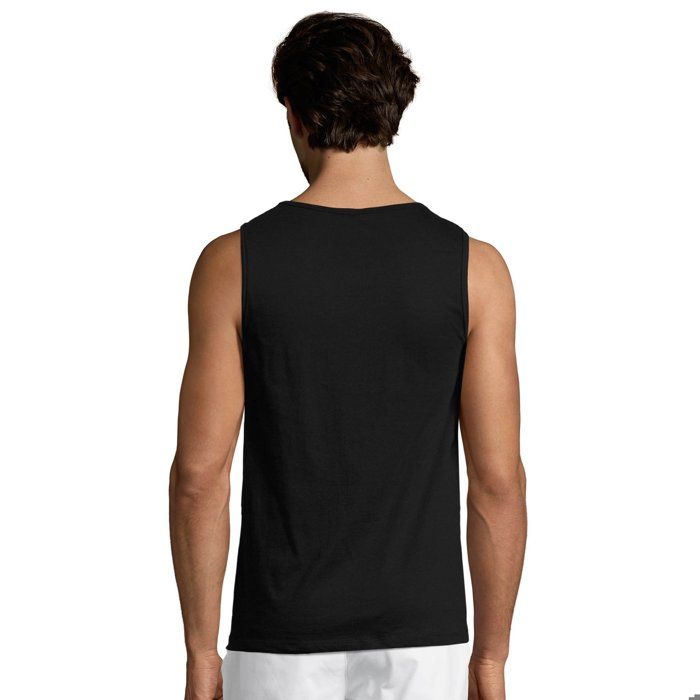 Débardeur Homme L’Histoire c’est ma thérapie | Tee Shirt Sans Manches en Coton Ringspun 150 g/m² Coupe Tubulaire Noir Taille XXL