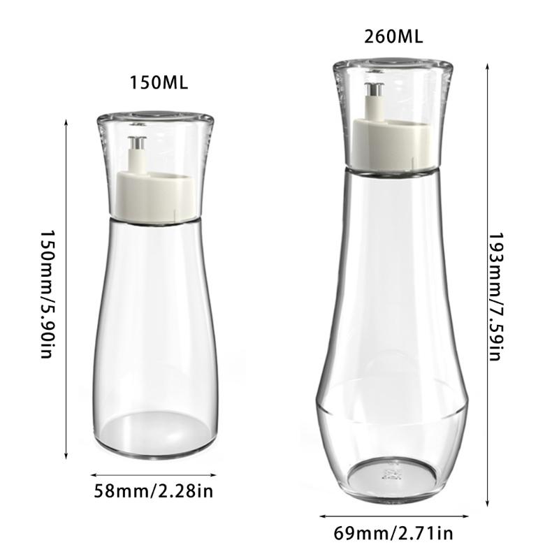 Efficient Oil Dispenser with Controlled Pour Spout Portable Glass and Steel Oil Bottle Dispenser for Kitchen