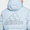 Adidas Puffy Down Jacket With Logo Pattern Hooded Warm Comfortable Casual Jacket Unisex Jacket Blue JM9128