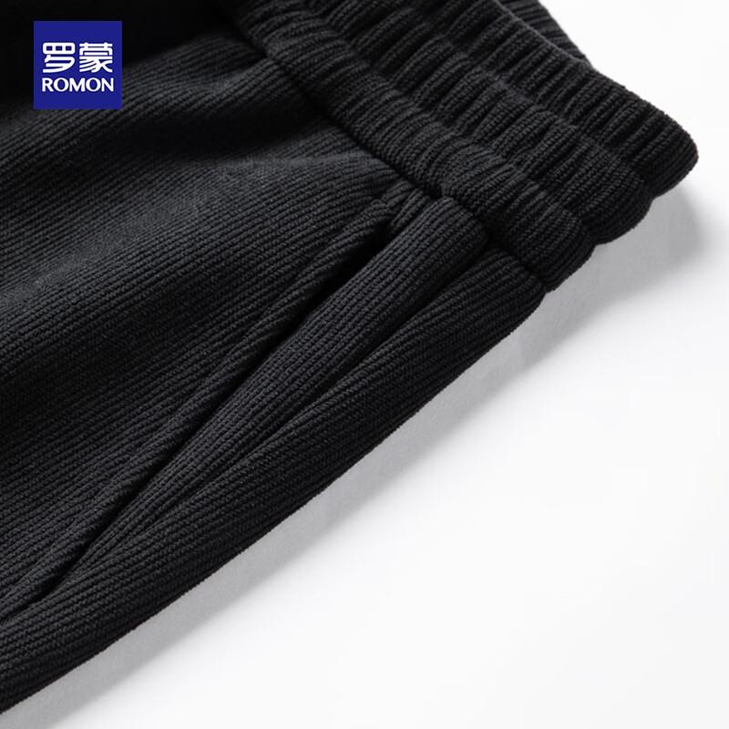 ROMON Men's Corduroy Loose Straight-Leg Casual Pants