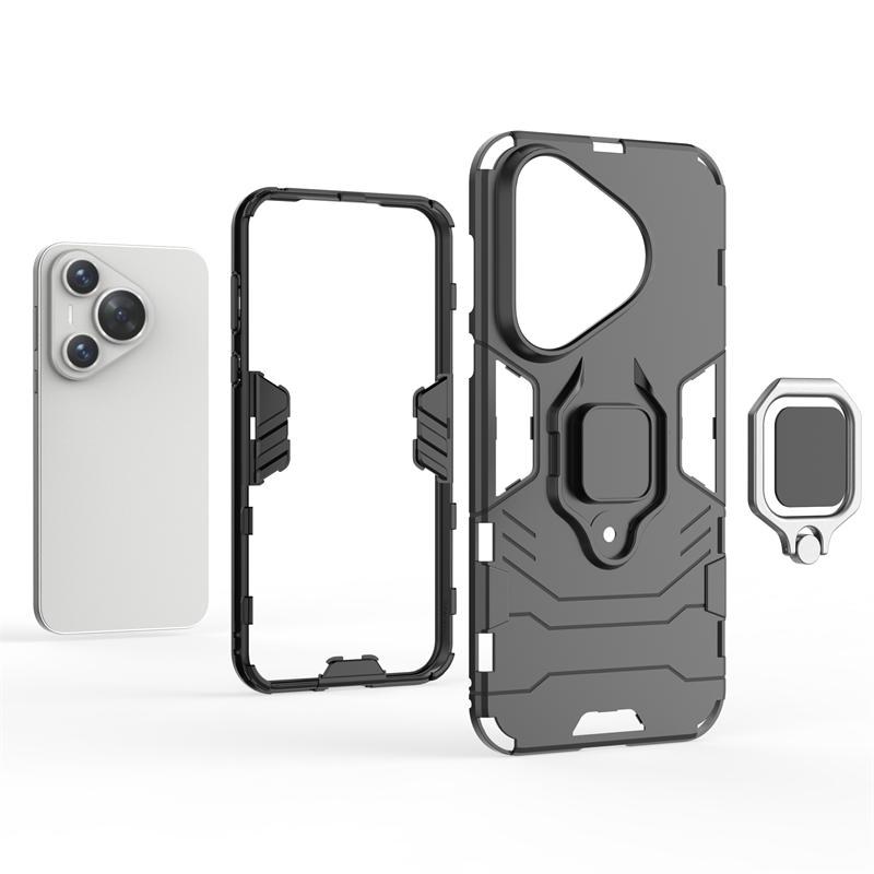 For Huawei Pura 70 Pro 5G Case Car Ring Holder Shockproof Armor Phone Case For Huawei Pura 70 Pro Plus Pura 70 Ultra Back Cover