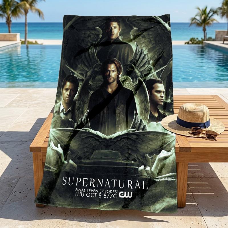 Supernatural Series Stylish Digital Printing Beach Towel Quickdrying Absorbent Blanket For Beach Pool Gym Travel Christmas Gift C922106