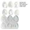 Easter Bunny Silicone Mold Set 6-Cavity DIY Easter Crafts Mold Easy Release Reusable Resin Candle Making
