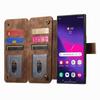 Dragkedja Kortfack Plånbok Läder Ringhållare Plånboksfodral För Samsung Galaxy S25 Ultra S24 Plus S23 A16 A06 A55 A35 A15 Flipfodral