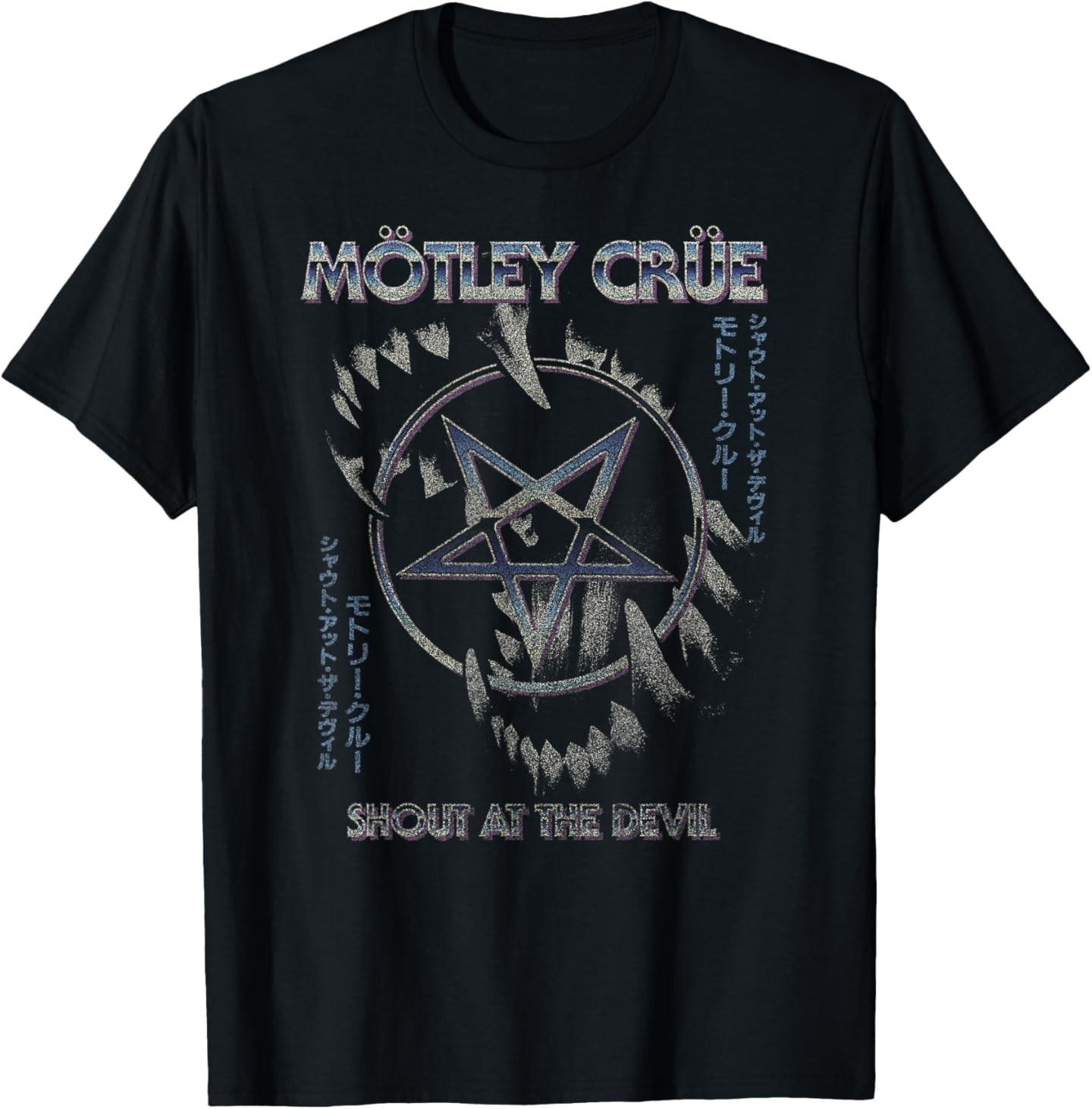 Mötley Crüe – Shout, Dog, Bite T-Shirt Mens Womens Tees Top L