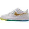 Air Force 1 Low top Skateboard Schuhe Weiß Gold Unisex IR3538-100