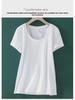 Women's Pure Cotton Short Sleeve Slim Fit Tee - Round Neck, Versatile Base Layer, New Style for Summer, Available In White and Black.