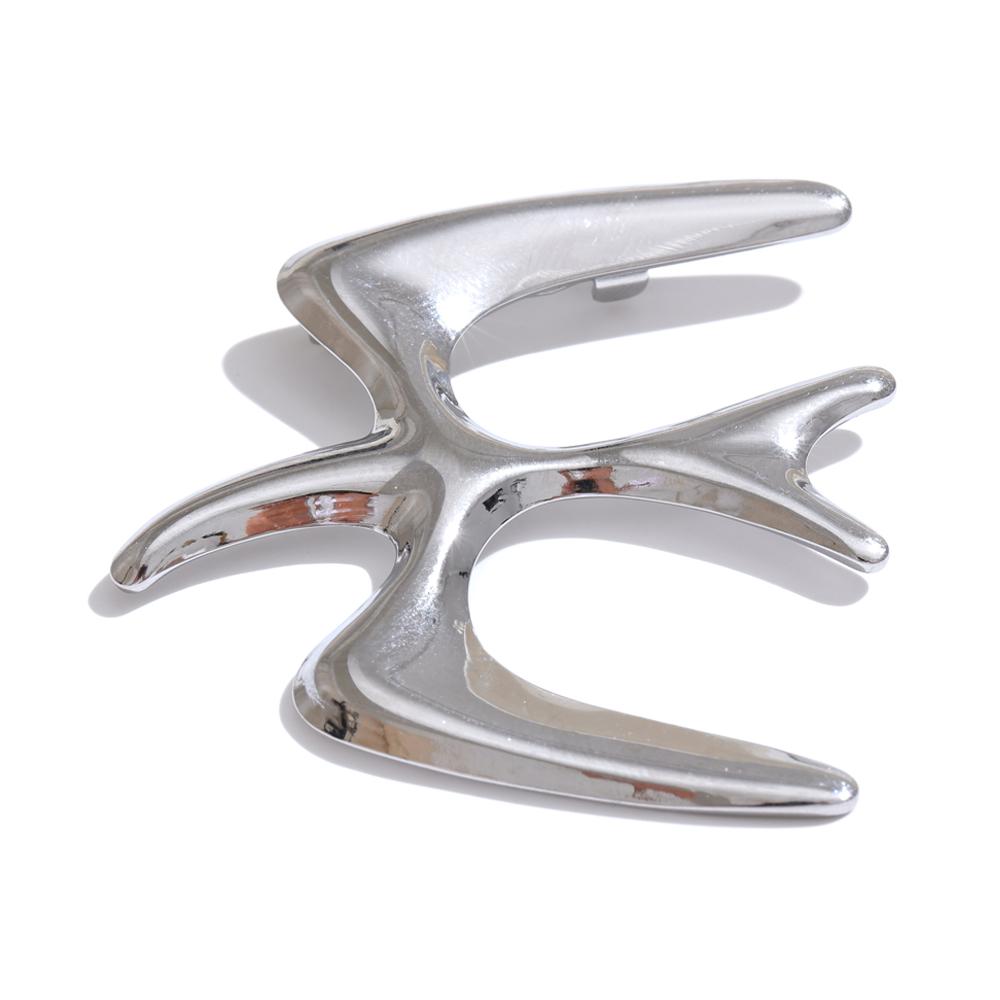 

Yhpup Stainless Steel Glossy Metal Bird Swallow Brooch Pin Women Water Resistant Decoration Casual Brooches Jewelry