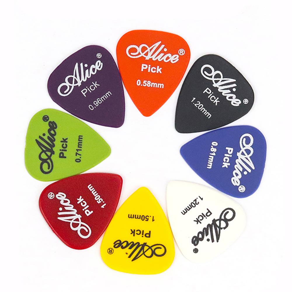50 Pieces Guitar Picks 0.58/0.71/0.81/0.96/1.2/1.5mm Plectrum ABS Premium for Acoustic Electric Guitar Bass Ukulele Plectrums
