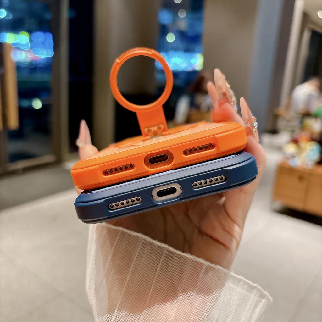 Compatible with iPhone 17 Pro Max Case: Breathable Cooling Mesh, Colorful Rotating Magnetic Stand, Honeycomb Design for iPhone 16.