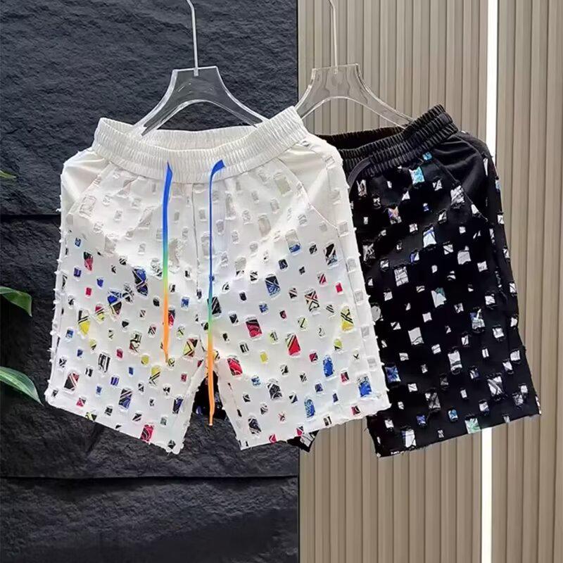 

Men s Trendy Ripped Slim Fit Beach Shorts - Youthful & Versatile M