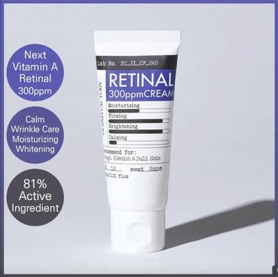 Crème coréenne Retinal 300 ppm – Crème de nuit anti-âge et raffermissante intensive (30 ml)