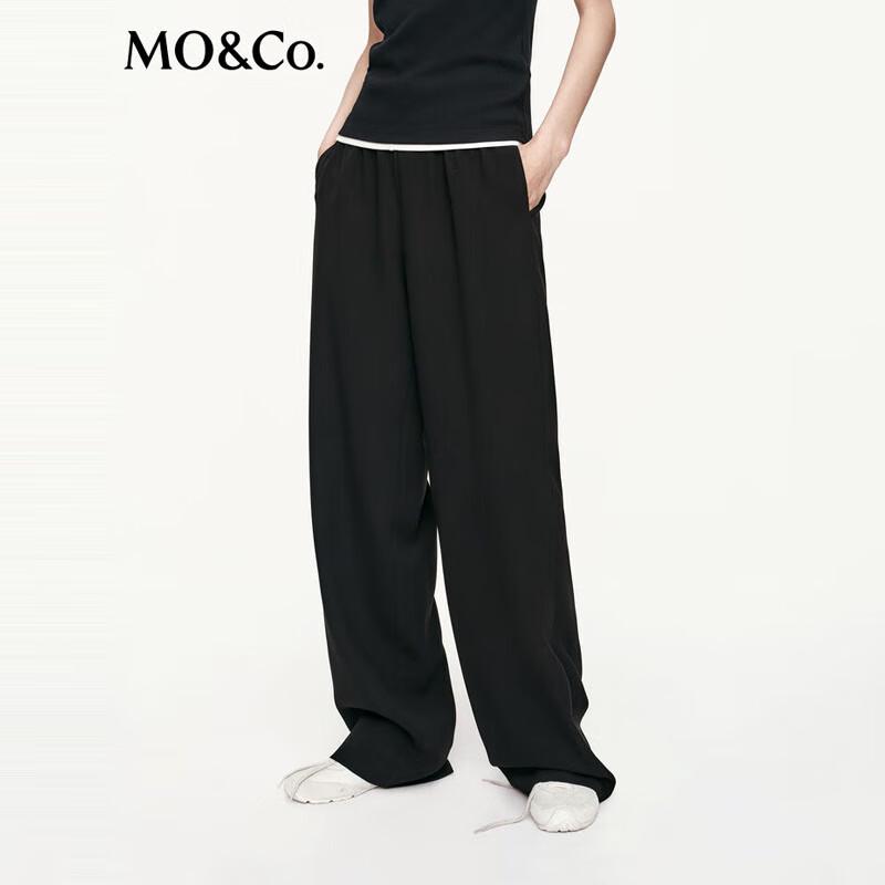 MO&Co. Women's Drape Wide-Leg Trousers