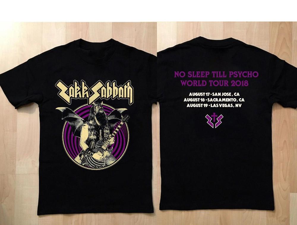 Zakk Sabbath No Sleep Till Psycho Welttournee Unisex Vollständige Größe DI725 Unisex T-Shirt