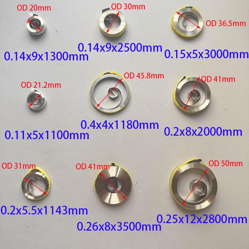 0,11--0,4 mm Dicke Edelstahl Flachdraht Federrolle Feder mit konstanter Kraft Elektronische Rückstellfeder