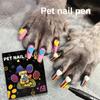 Yousheng 12-Color Pet Nail Art Pen Set Quick Dry Dog Nail Polish Pens for Puppy Cat Soft Brush Tip Creative Pet Grooming