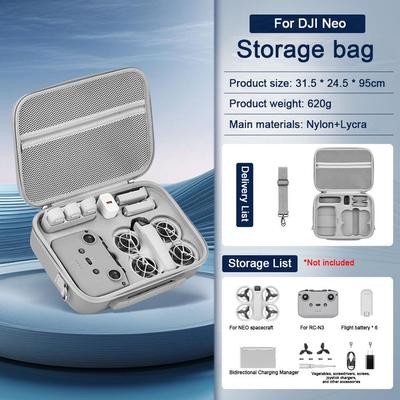 Storage Bag For DJI Neo Drone Portable Carrying Case Organizer Battery Box Handbag Controller H J2S8