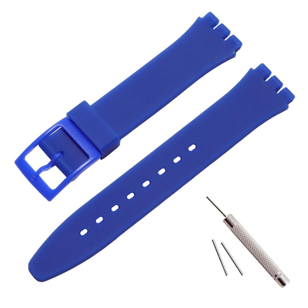 Silikonowy Pasek do Zegarka 16mm 17mm 19mm 20mm dla Swatch Kolorowy Pasek Sportowy Gumowy Zamienny Pasek na Nadgarstek Bransoletka Akcesoria do Zegarka