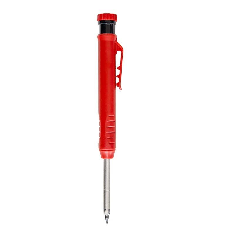 Solid Carpenter Mechanical Pencil with Sharpener Woodworking Drawing Pencil Tools 3 Colors Refill Construction Stationery