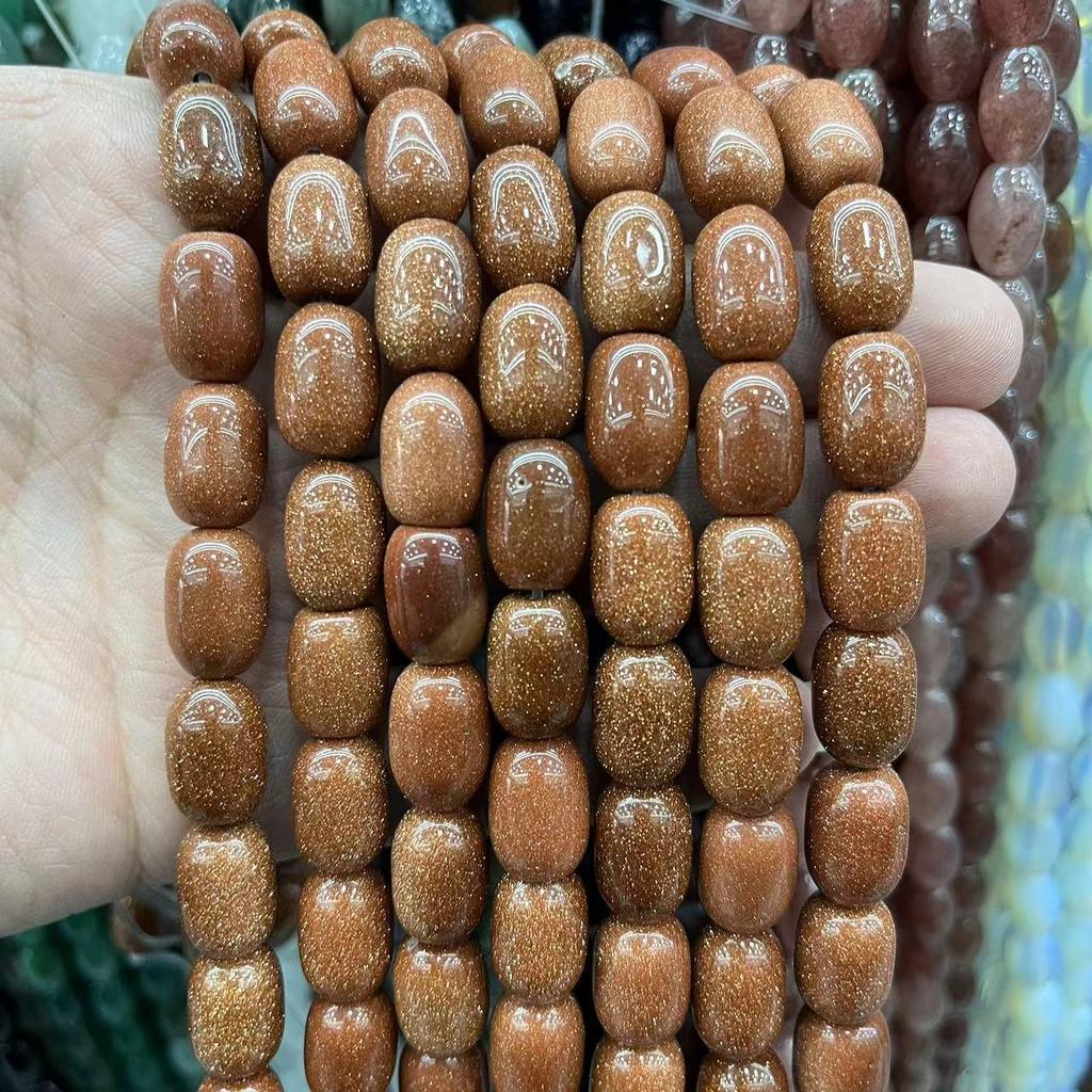 10x14mm Natural Crystal Striped Agate Drum Beads for Jewelry and DIY Accessories