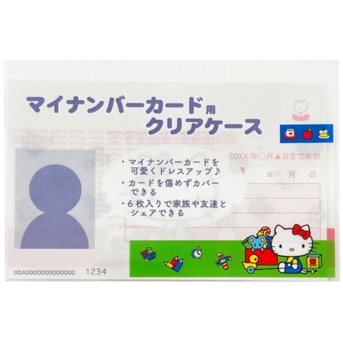 M Plan My Number Card Clear Case with Face Visible Sanrio Characters Hello Kitty