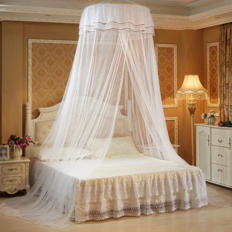 1.2-1.8 Bed Universal Suspended Ceiling Dome Small Fresh Mosquito Net Student Mosquito Net Princess Round Mosquito Net