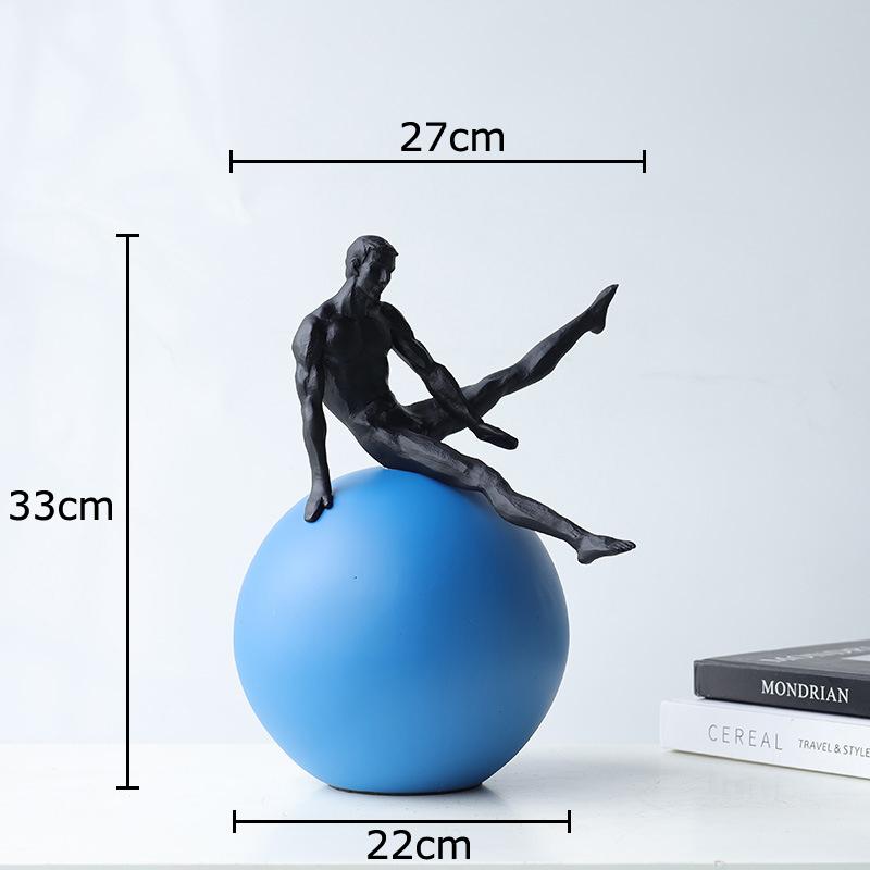 

Minimalist Athletes Figures Statue Geometric Artwork Ornaments Desk Decoration Creative Character Sculpture Room Aesthetic Decor