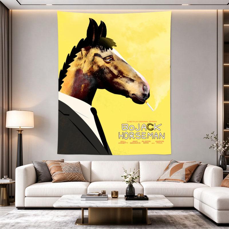 Bojack Horseman Smoking Horse Yellow Series Poster