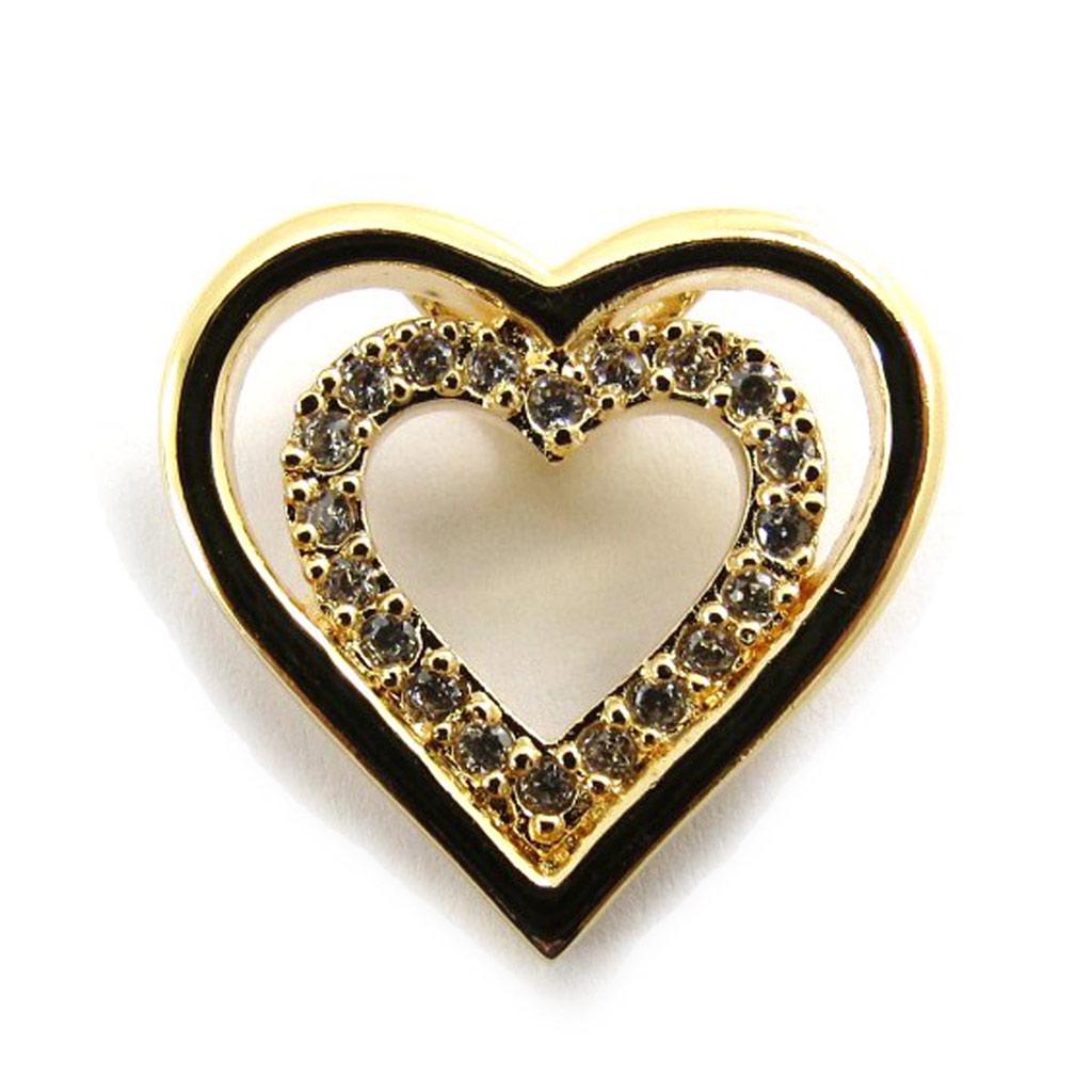 Les Trésors De Lily [B9577] - White Gold Plated 'Miracle of Love' Pendant