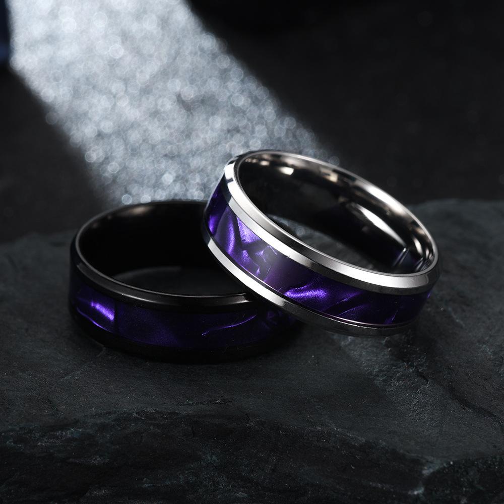 8MM Starry Sky Pattern Trendy Men’s Ring