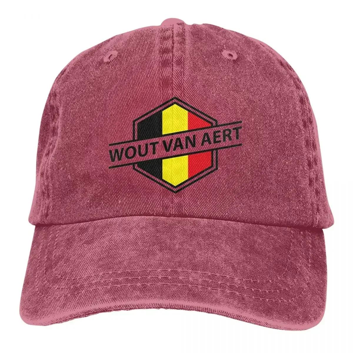 Wout Van Aert Baseball Caps Accessories Retro Distressed Denim Sun Cap Fashion Unisexs Baseball Cap Adjustable
